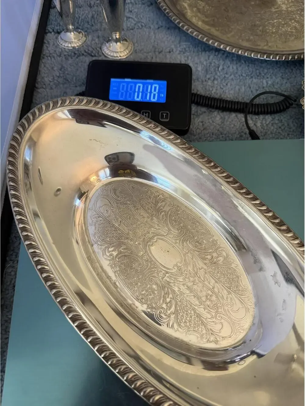 Vintage Crosby Oval Silver Plated Dish/Serving Bread/Trinket Tray 12.5” x 6.75”
